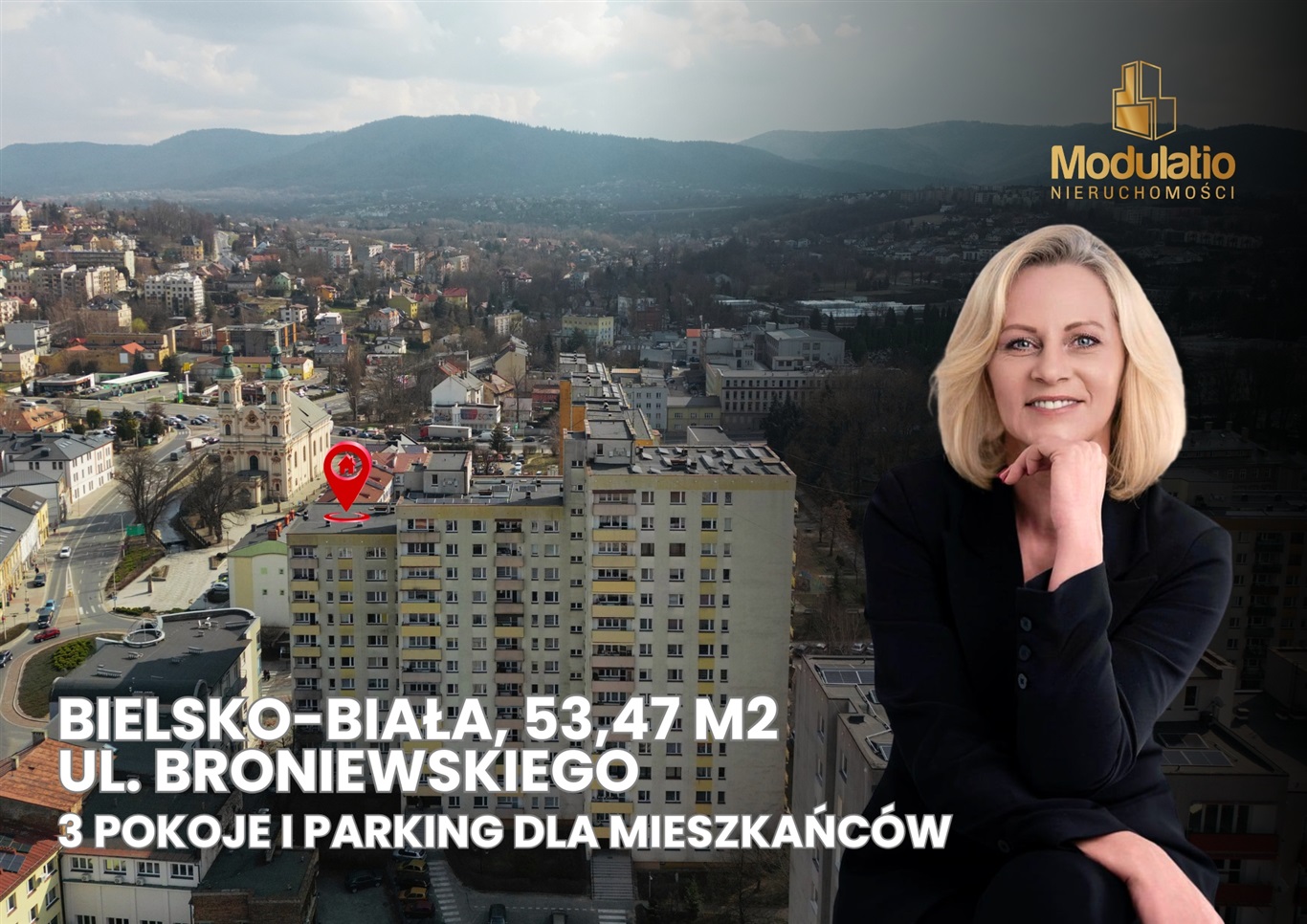 3 pokoje | 53,5 m² | Bielsko-Biała | Centrum